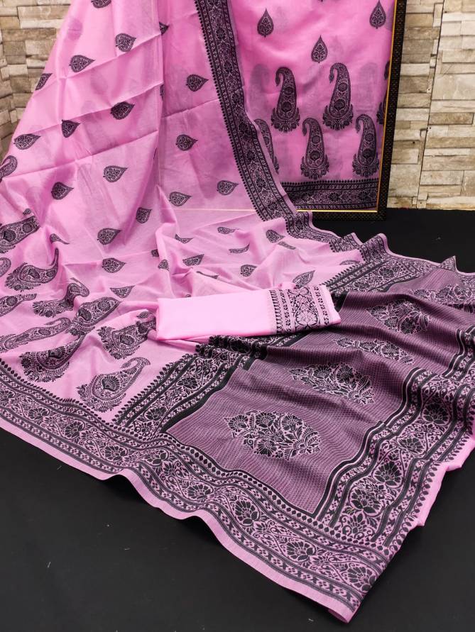 Meera 70 Cotton Silk Printed Casual Wear Weaving Saree Collection